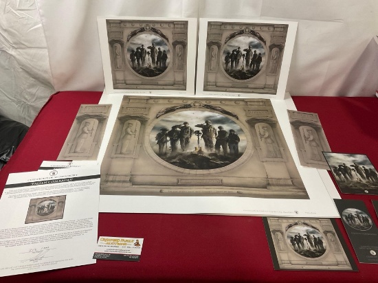 Unframed Litho Signed & #d 243/550 titled Fallen Comrades by Silvia Pecota, 22h x 26w inches w/COA