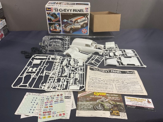 Vintage Revell 1953 Chevy Panel Model Car Kit, looks to be complete