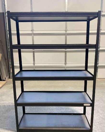 Unassembled Whalen Storage 5-Tier Storage Metal Shelf Model 1440. Excellent Condition.