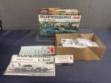 Vintage Jo-Han Superbird by Plymouth 1/25 Scale Model Kit, looks like all of the parts & decals