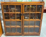 Hammary Sedona Modern Oak Wood Glass Fronted Book Case. Excellent Condition. See pics.
