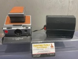 Pair of Vintage Polaroid Cameras, SX-70 Land Camera Alpha 1 & One Step Flash Camera