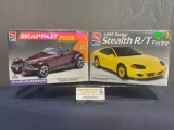 Pair of AMT Ertl Model Car Kits, 1995 Dodge Stealth R/T Turbo & Plymouth Prowler Snapfast Plus