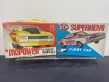 AMT & MPC 1:25 Scale Model Car Kits, Plymouth Funny Cars, Mopower & Superhemi