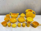 15 pcs Daffodil Yellow Fiesta Ware Ceramic Dish Assortment. Excellent Condition. See pics.
