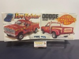 Pair of MPC 1/25 Scale Car Model Kits, Dodge trucks, Lil Red Express Truck & Fire Fighter