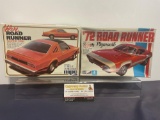 Pair of MPC 1/25 Scale Car Model Kits, 1972 Road Runner & Volare Road Runner