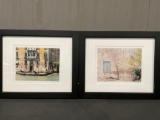Framed Signed Photo Prints by Ray Hartl, Venice Canal & Aged Rustic Wall, 19.5h x 23.5w inches