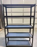 Unassembled Whalen Storage 5-Tier Storage Metal Shelf Model 1440. Excellent Condition.