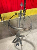 Black Metal Armillary Sphere Sun Dial Decorative Garden Yard Art Ornament. See pics.