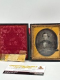Antique Early 1800'S daguerreotype photo of a distinguished looking gentleman