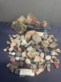 Collection of Stones, Variety of kinds, Agates, Jasper, Petrified Wood, & more, 50+ pieces