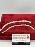 pair of 925 Sterling Link Bracelets , 1 is 925 Vermeil (gold plated Sterling ) 40.79 grams