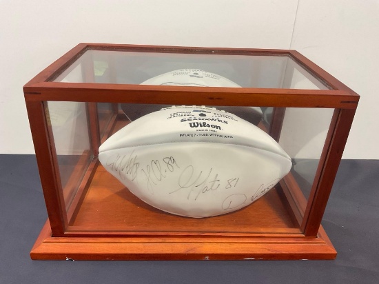 2010 Seahawks Game Ball, signed notably w/ Golden Tate Rookie signature #81, #8, #57 & #89