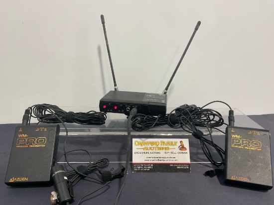 AZDEN WR-22 Pro Wireless Receiver & Pair of WM-PRO Wireless Transmitters