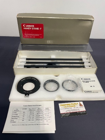 Vintage Canon Handy Stand F in original case, looks to be complete