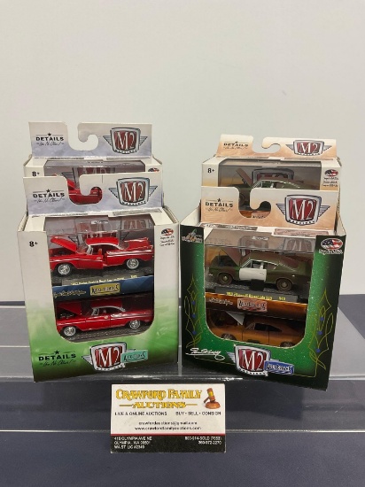 10 M2 Diecast Cars, 1/64 Scale, Mostly Dodge & Plymouth, R40 AutoProjects & AutoThentics lines