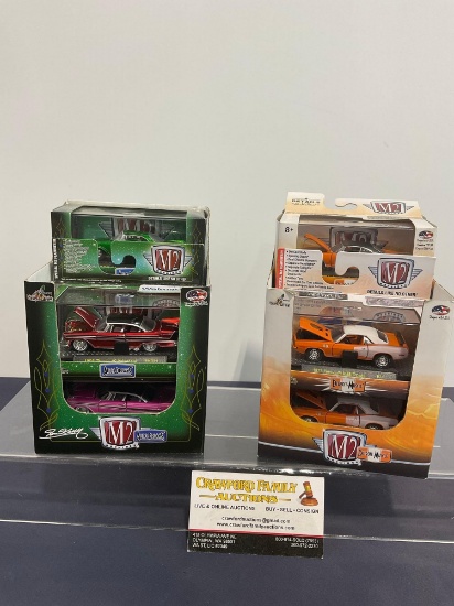 10 M2 Diecast Cars, 1/64 Scale, Mostly Dodge & Plymouth, Auto-Dreams & Detroit-Muscle