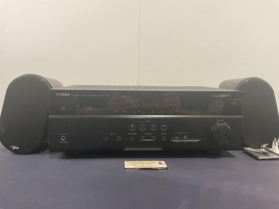 Yamaha Natural Sound AV Receiver RX-V475 w/ pair of wall-mounted Speakers