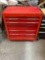 Vintage Snap On? Red Metal Rolling 6-Drawer Machinist's Tool Chest w/ Contents. See pics.