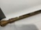 Unique Antique Brass Grain Probe, 71 inches long, 12 chambers