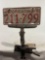 Vintage Oregon License Plate 1948 on Cast Iron Clamp, possibly old vehicle accessory