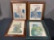 Four Framed Antique Leslies Magazines, WWI Era, 1918 & 1920