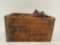 Dads Old Fashioned Root Beer Crate w/ assortment of spools, 9.5h x 16w x 10d inches