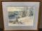 Framed Signed & #d 547/2000 Lithograph Sledding Hill by Charles L. Petersen, 21h x 26w inches w/COA
