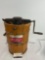 DixieBelle Ice Cream Freezer, Wooden Bucket w/ cast Iron crank and mechanism, 16.5 inches tall