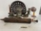 Tractor Seat, Duster, Landers Frary & Clark Toaster, Silex Coffee Maker & Beauti-Aire Hair Dryer &