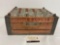Vintage Lacquered Steel & Wood United Dairy 50 Milk Crate, 12 Milk Bottles, 1/2 Pint size