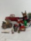 Christmas Decor, Snow Globe Santa Truck, Reindeer Motorcycle, Deer Salt & Pepper Caddy