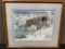 Framed Signed & #d 1747/2000 Litho Skaters Ice by Charles L. Petersen, 21h x 25w inches w/COA