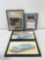 4 pcs Automative Art Assortment. 3x Framed, 1x Unframed. Ron Miller Painting. See pics.