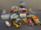 Collection of Diecast Cars, Clock Wagon, 2 Tiny RC Cars, PT Cruiser, Tesla Hot Wheels,