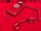 Cute Modern Crosley Red Plastic Telephone Model CR55. Very Good Condition. See pics.