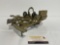 Large Brass Sextant, Made in India, 11 x 10.5 inches