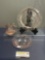 Three Depression Glass Pieces, Pressed Words & Designs of Childrens Tales, Divided Plate, Bowl & ...