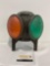 Antique Adlake Non-Sweating Four-Way Signal/Switch Railroad Lantern, Orange/Green, 11 x 8 x 8 inc...
