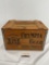 Vintage Beer crate, Olympia Brewing Co, Iron Banded Wood, full of CDs, approx 75+
