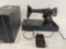 Antique Singer Sewing Machine, Handpainted & Etched Designs, comes in case