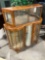 Antique Art deco Charming Cocktail Display Cabinet w/ Glass Shelves & Revolving Panel. See pics.