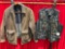 2 pcs Vintage Men's Leather Clothing. U.S. Polo Jacket, Italian Stone Vest w/ Pins. See pics.