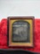 Antique Circa Mid 1800's daguerreotype Family Photo 2 men , 2 women and the family pet