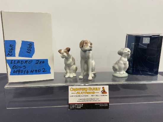 Trio of Vintage LLADRO Figurines, 4901 Vagabond Dog, 4902 & 7685 A Friend for Life