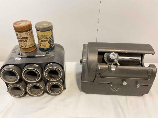 Antique Dictaphone Transcribing Machine Cameo Model w/ Cylinders. Incomplete. See pics.