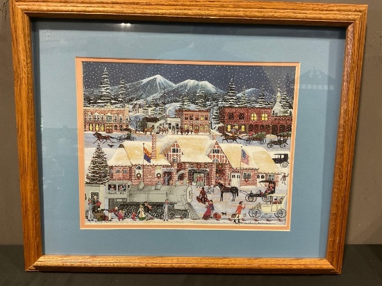 Framed Vintage 1988 Signed & #d 999/1000 Litho by Judy Wickersham Schauermann, 19 x 23 inches