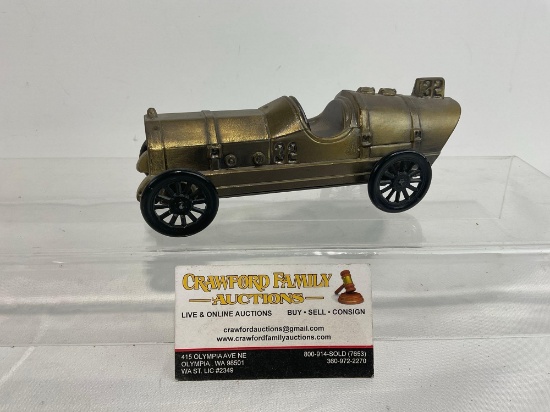 Banthpico Inc Bronze Old Timey Racecar Figurine/Coin Bank, 7 inches long, #32