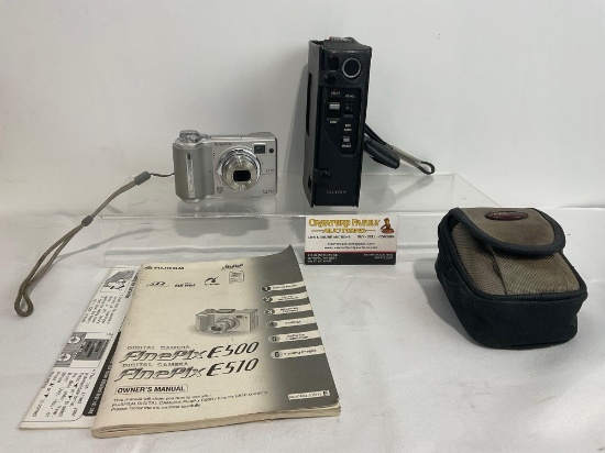 Fujifilm E510 Digital Camera & Sony Tapecorder TC-55 w/ field case